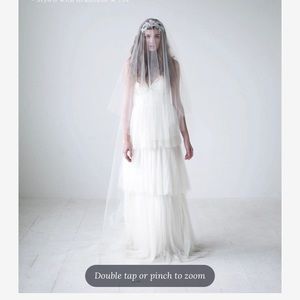 White Twigs and Honey cathedral length veil with blusher - never worn